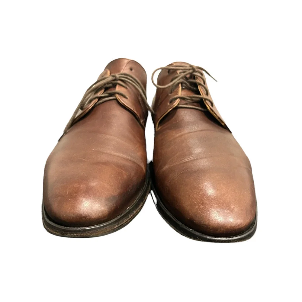 To Boot New York Classic Leather Loafers Shoes Lace Up Brown Mens Size 10.5